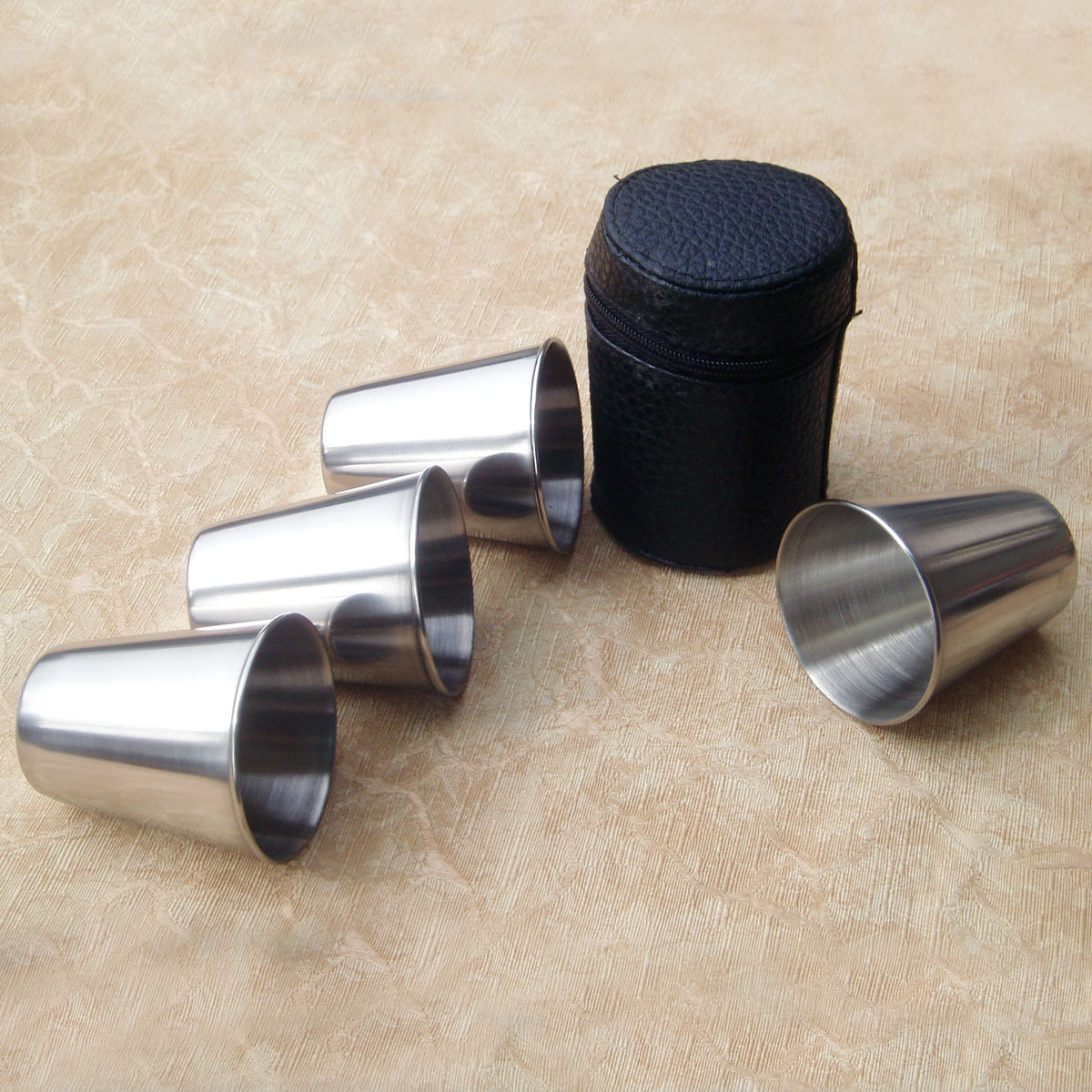 4pcs/set Mini Portable Stainless steel Wine Cup