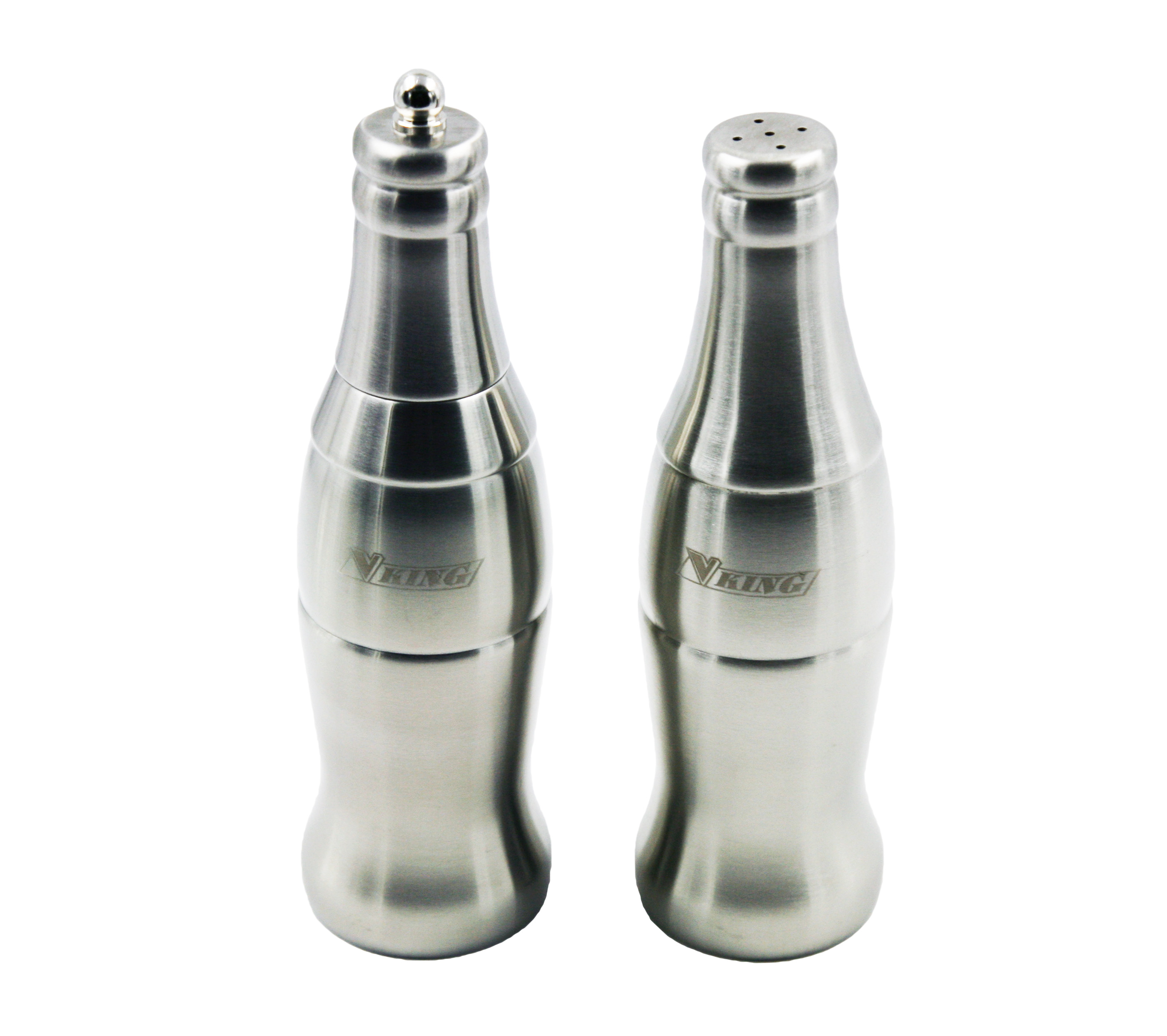 7.5 inch Fles vorm roestvrijstaal Pepper Mill en Salt Shaker Set EB-SP74