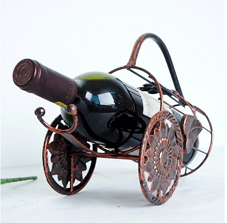 Antique Rocking Car Design Wine Rack supporto dell'esposizione del vino del basamento