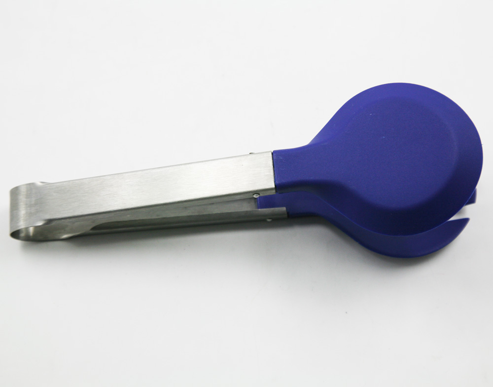 Blue Stainless Steel Tong with Silicone Food Tongs EB-KA70