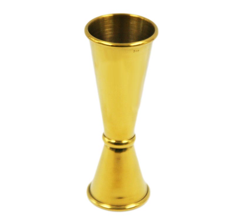 Duplo-end de aço inoxidável banhado a ouro Jigger Ferramentas de medição Cup Bar EB-BT49