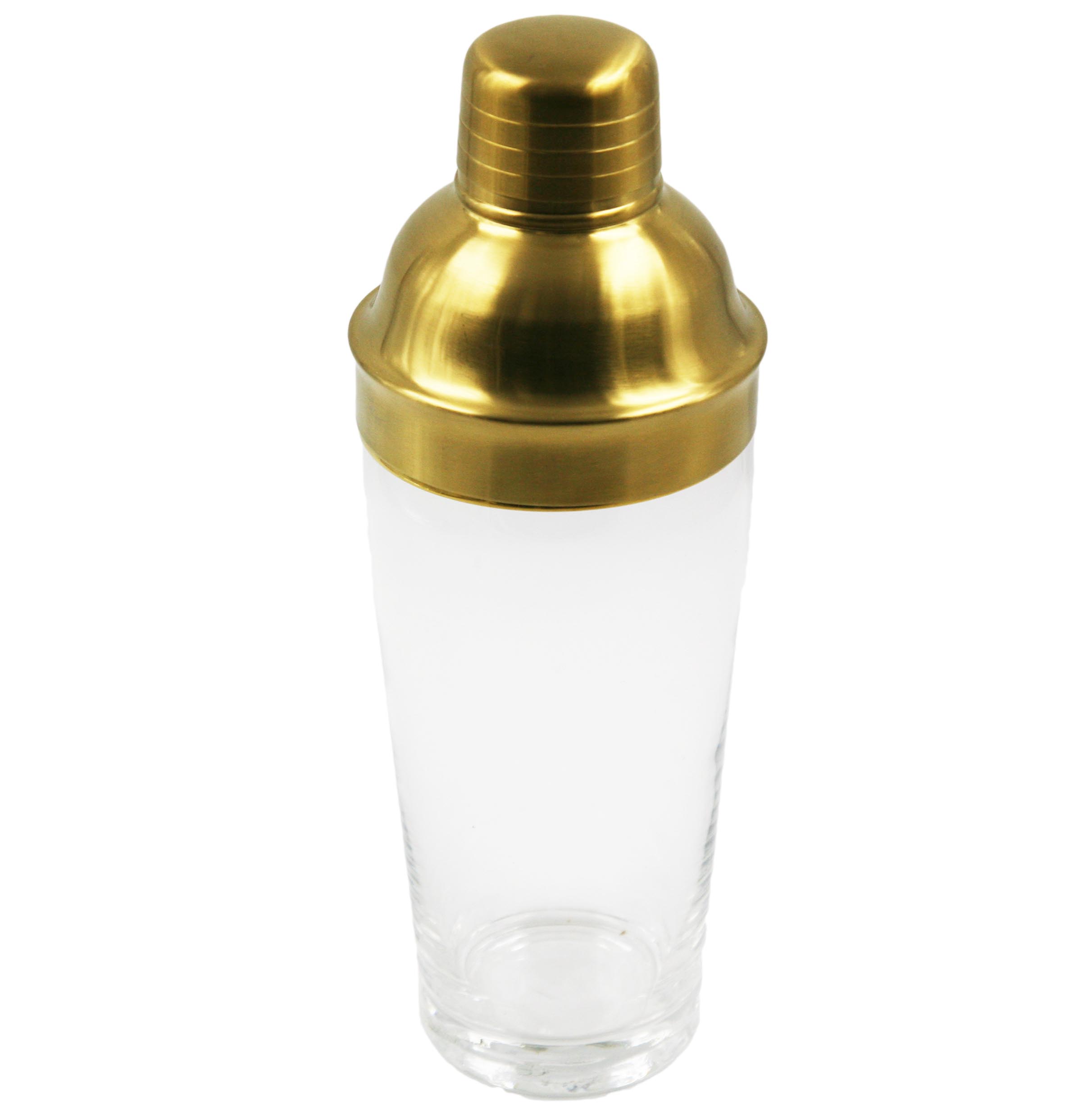 Banhado a ouro de aço inoxidável coqueteleira shaker de vidro EB-B74