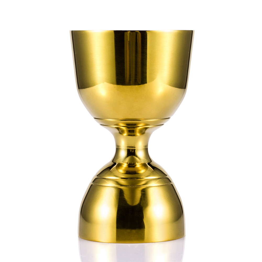 High-End Japanese Style Gold Stainless Steel Jigger, Stainless Steel Jigger Bar Measuring Cup
