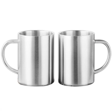 China Premium Stainless Steel Coffee Mugs Set of 2 manufacturer