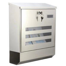 China QUALITY IS TOP, ANTI-RUST Modern Mail boxes Stainless Steel Window Newspaper Holder Urban Mailboxes manufacturer