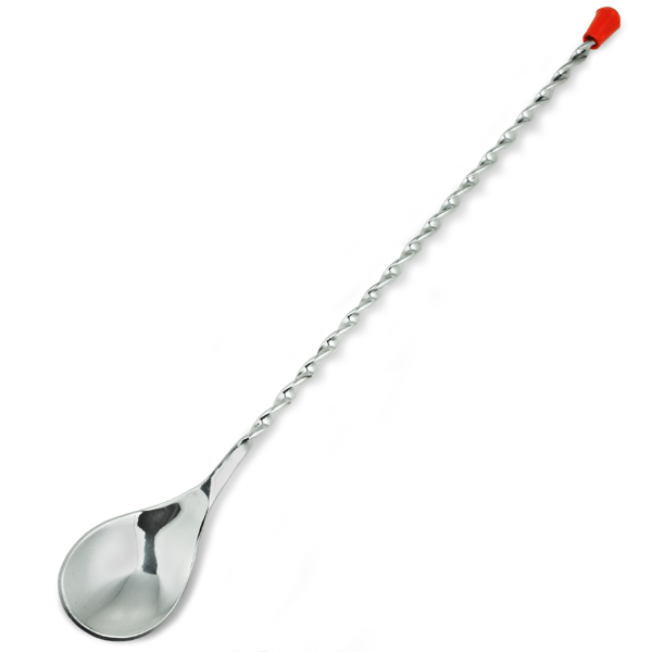 Rode Knop Roestvrij Staal Cocktail Mixing Lepel China, Roestvrij Staal Vergulde Teardrop Bar Spoon Mixing Lepel