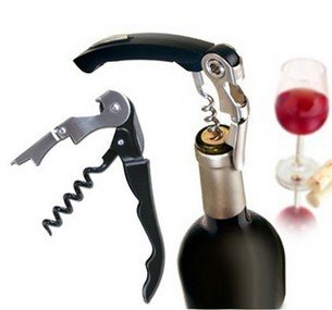 Cavalo-marinho Saca-rolhas de aço inoxidável Red garrafa de vinho garrafa de vinho abridor de Cap Opener EB-BT76