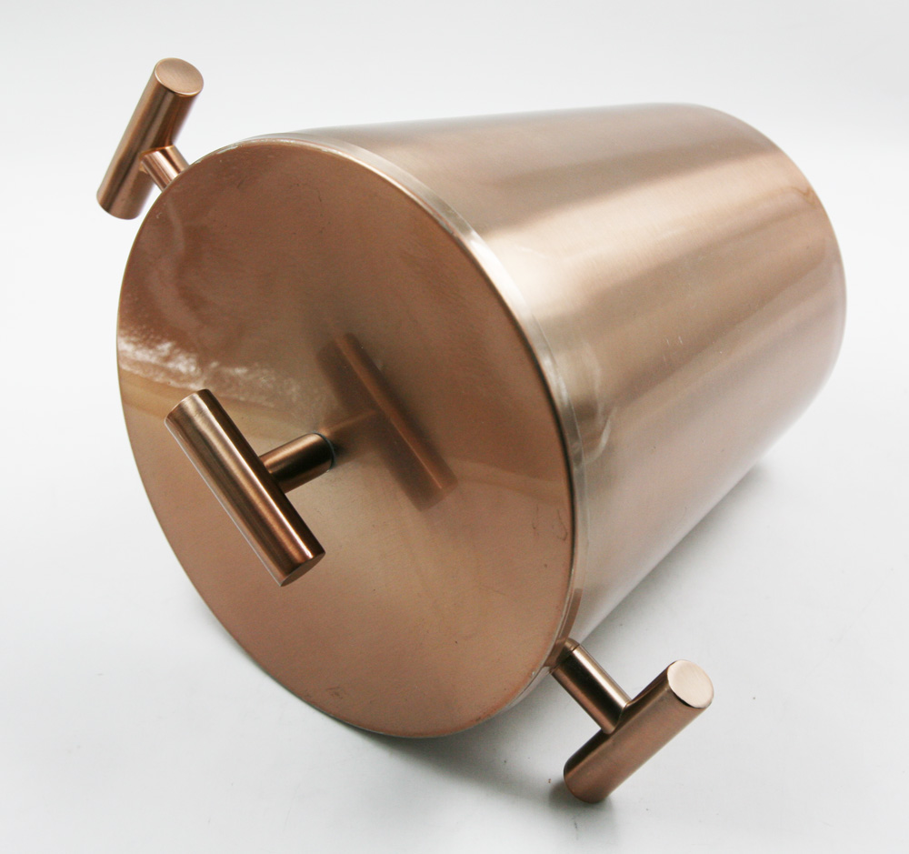 Special design Stainless steel coppering Ice bucket with grip EB-BC64