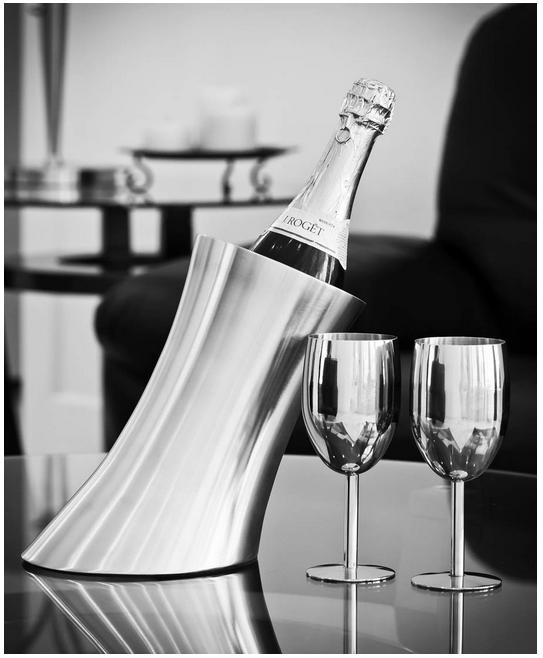 Stainless Steel Double Wall Champagne Holder Ice Bucket