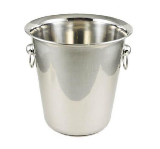 Aço inoxidável balde de gelo com punho portátil balde de vinho