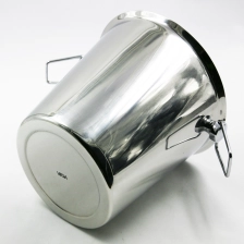 China Stainless Steel Ice Bucket with Ring Handles, Stainless Steel ice bucket china manufacturer