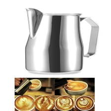 China RVS Latte Art Jug Melkbeker Melkschuimende Werper Stainless Steel Milk Cup manufacturer china fabrikant