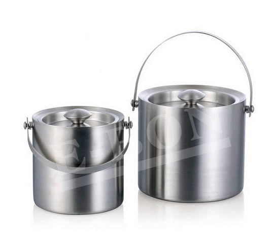 Stainless Steel Portable Ice Bucket with handle Double Wall  Ice Container  EB-BC20