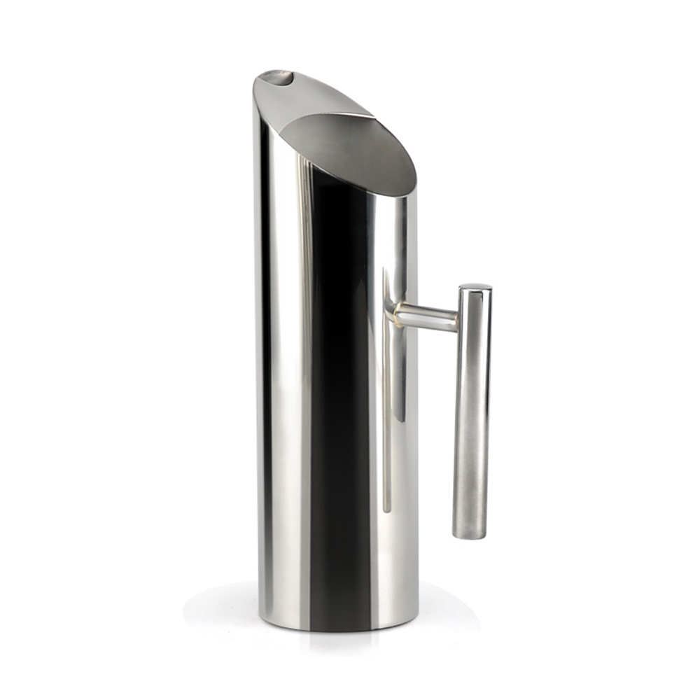 Stainless Steel Water Pitcher with Ice Guard 60 Oz