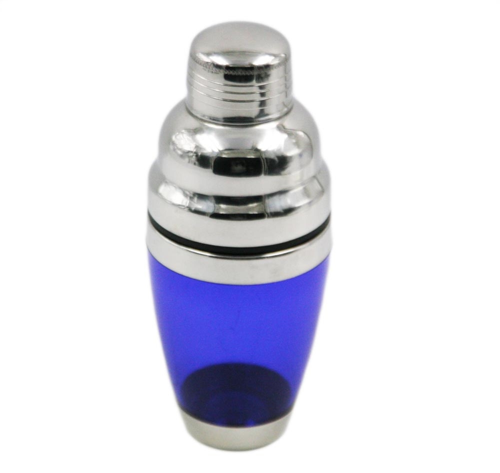 Cocktail Shaker en acier inoxydable en plastique bleu Shaker EB-B60