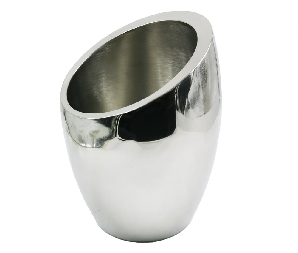 Stainless steel Double wall bevel shiny Ice bucket EB-BC55