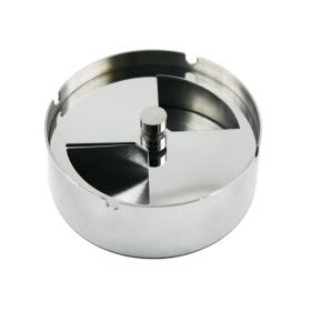 China Stainless steel Round Ashtray with revolving lid EB-A14 manufacturer