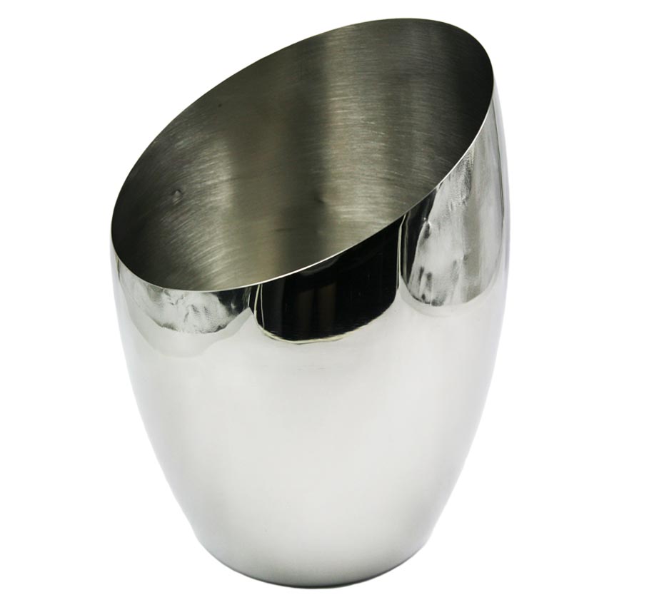 Stainless steel  Single wall bevel shiny Ice bucket EB-BC54