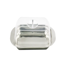 China Stainless steel butter box with transparent lid EB-CB03 manufacturer