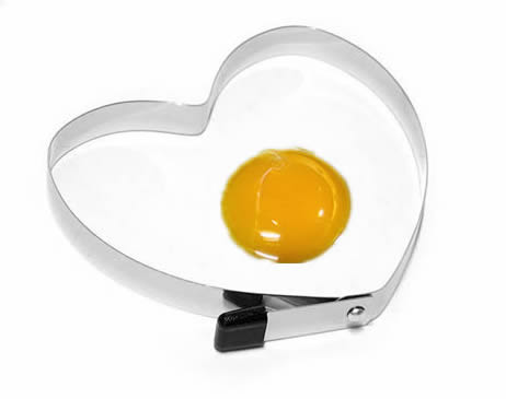 Omelette moule bague coeur d'oeufs de coeur en acier inoxydable