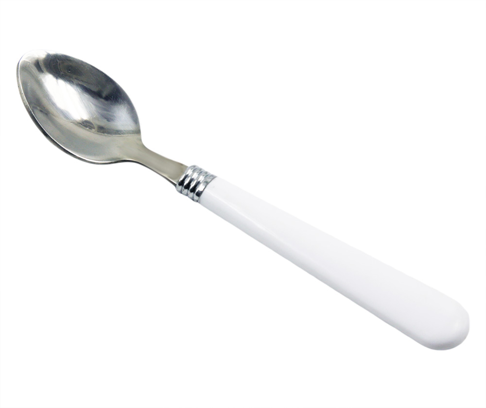 白色手柄不锈钢汤勺餐勺 EB-TW62