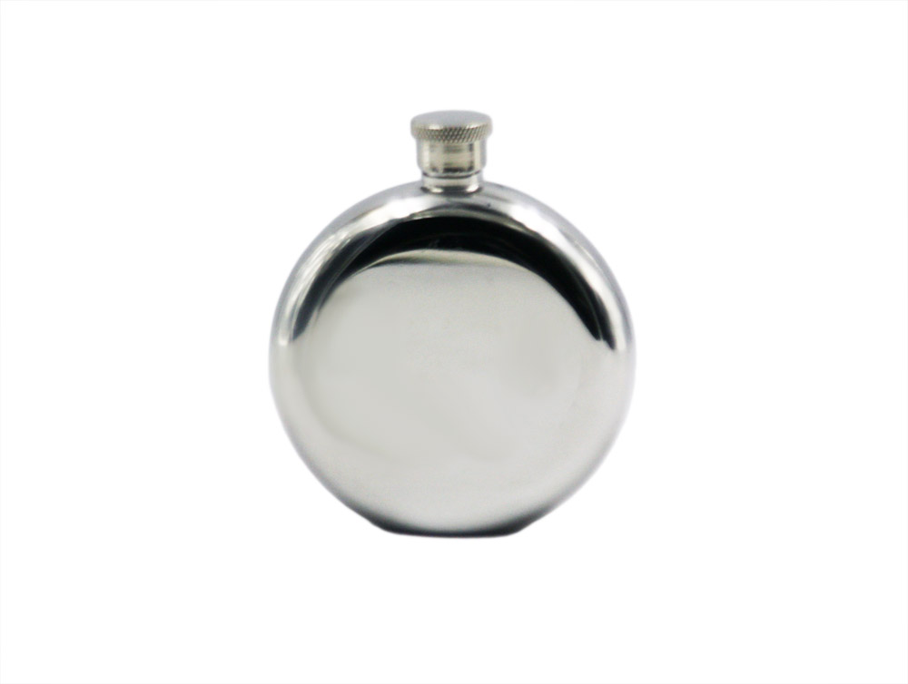 Traditional design Stainless steel round Small hip flask EB-FH001