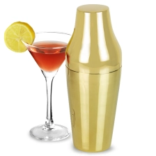 China Two Piece Cocktail Shaker Polished Brass 14oz EB-B24-02 manufacturer