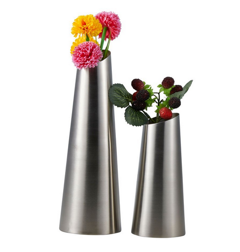 Vase en acier inoxydable simple conçu pour la vie de haute qualité