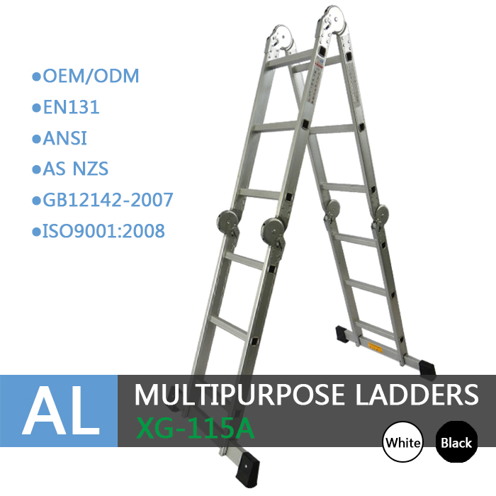 Xingon heavy duty multi purpose folding step ladder aluminum EN131