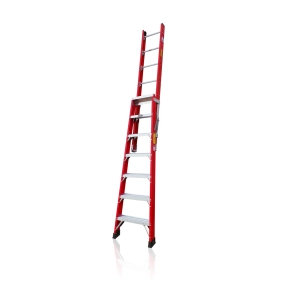 Cina Xingon professional fiberglass platform step ladder with safety gate ANSI 207L produttore