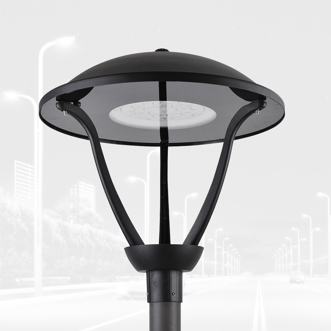 Ymled6115 outdoor parking led post top armaturen