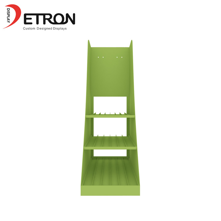 3 Tiers metal bottle counter display stand for supermarket