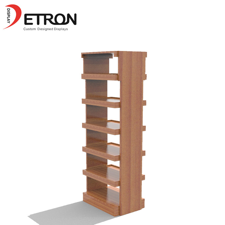 5 Tiers flooring wooden bread display shelves for retail shop