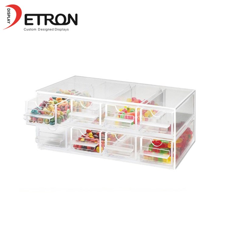China made 2 tier acrylic candy dispenser transparent acrylic candy display case