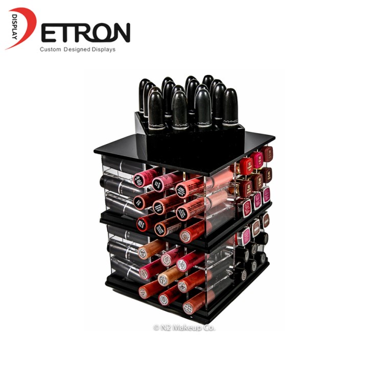 China suppliers lipstick rotating display stand cosmetic countertop display acrylic case
