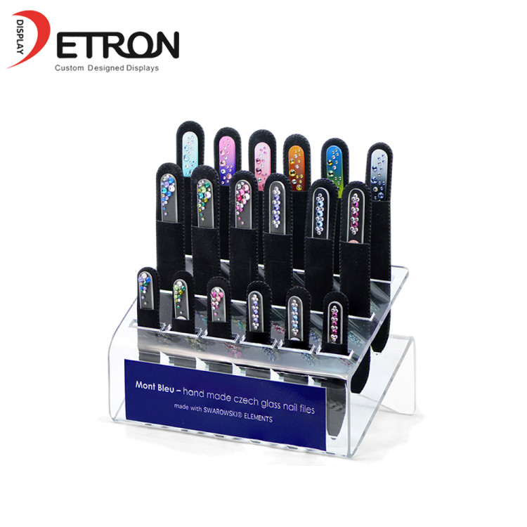 Customize acrylic material store countertop wall mounted and floor stand Nail polish display rack