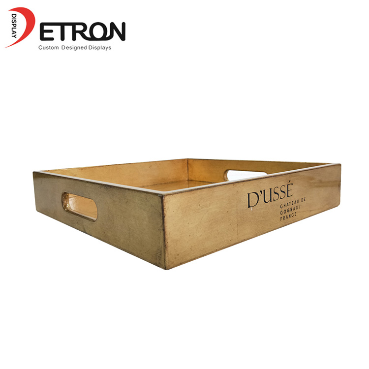 Customized OEM/ODM service wooden wine service tray display box counter display stand
