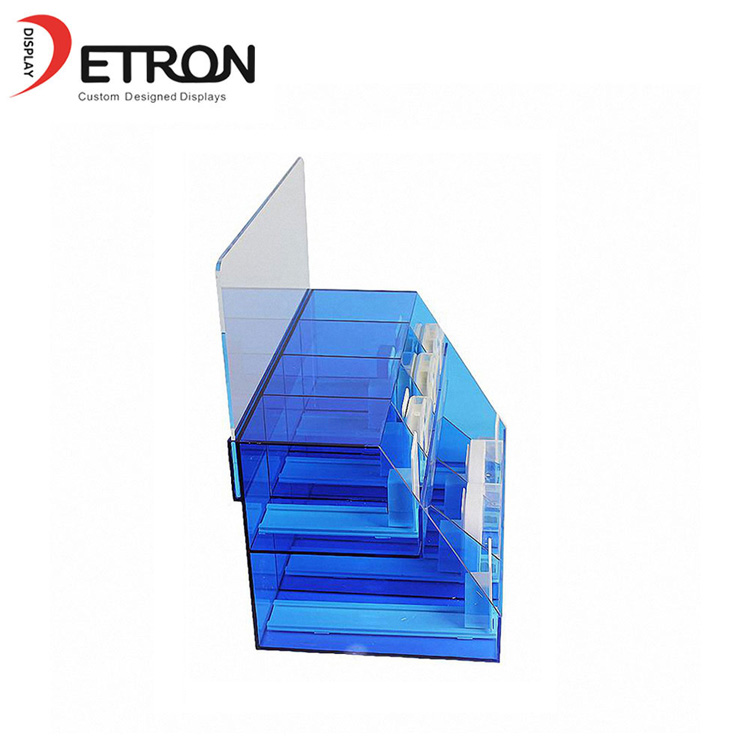 Customized eight grids acrylic countertop display stand for earphone