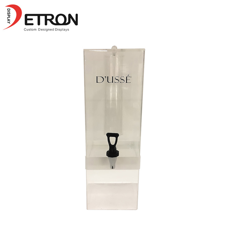 Customized printing logo clear acrylic water dispenser for restaurant