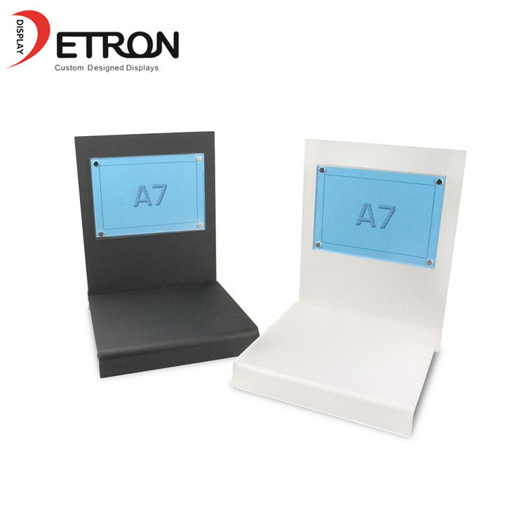 Customized white or black acrylic a7 paper small display stand