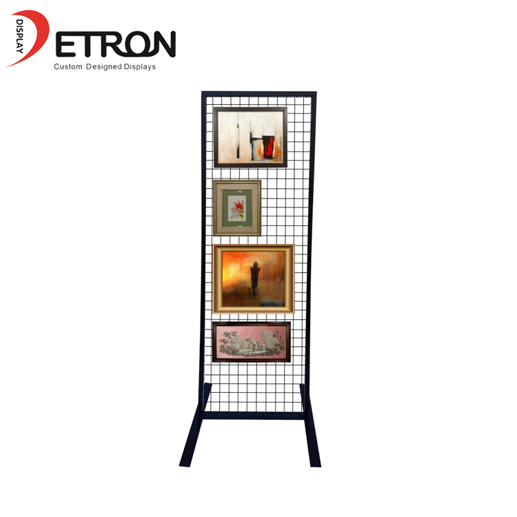 Metal flooring grid art exhibition display stand for art