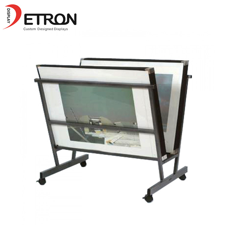 Metal painting flooring art exhibition display stand for art painting