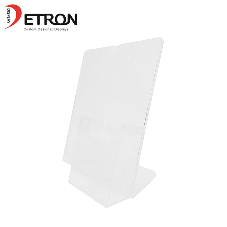 New Arrival customized desktop clear acrylic flyer business card display stand