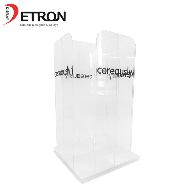 OEM custom countertop rotating paper cup holder plastic cup acrylic display rack