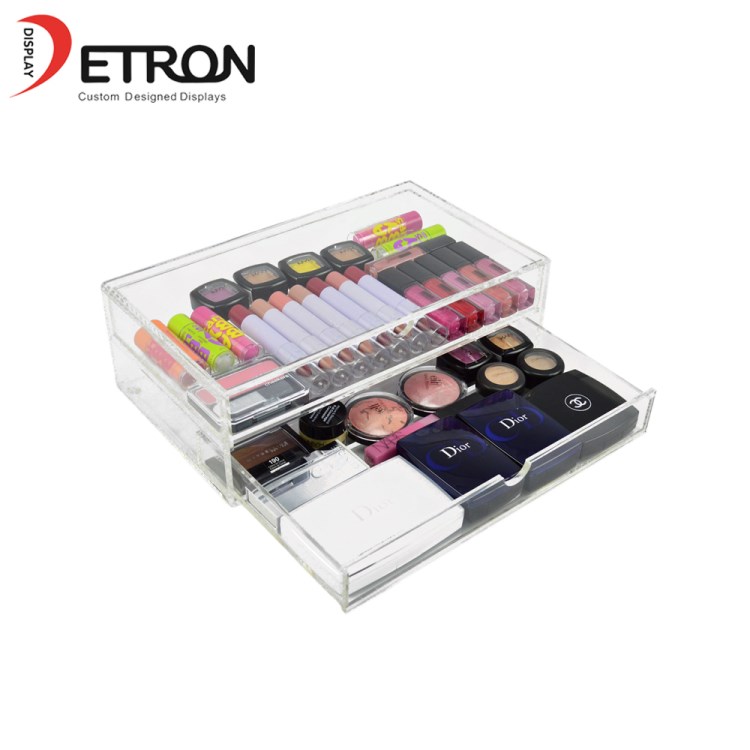 Supermarket retail lipstick acrylic display case mac cosmetic display stand china made