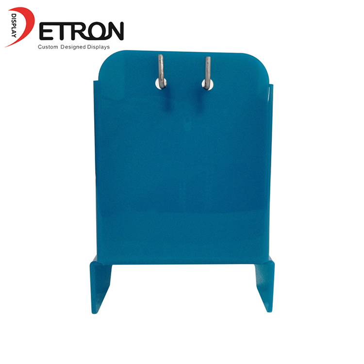Wholesale customized blue acrylic countertop hook display stand