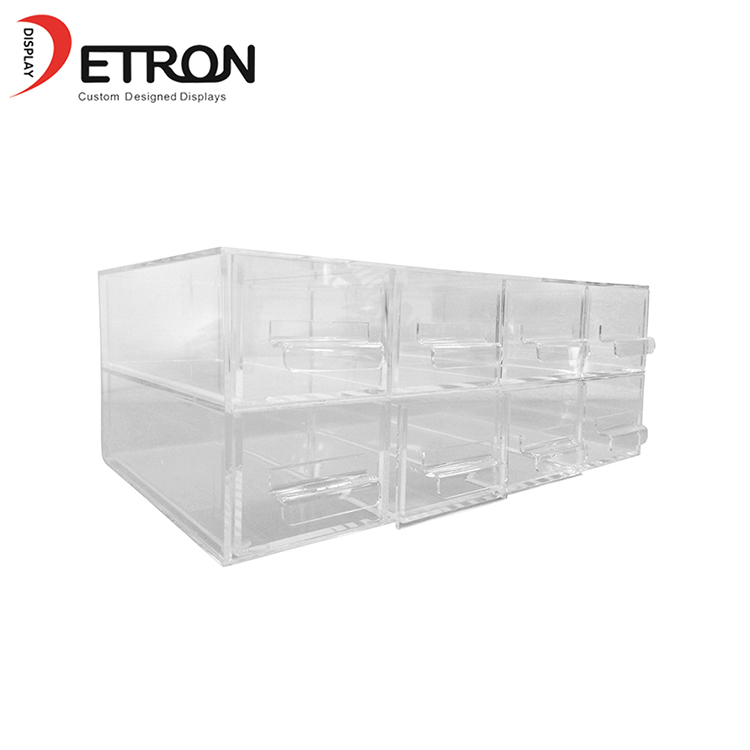 Wholesale customized countertop 8 drawer clear acrylic makeup organizer