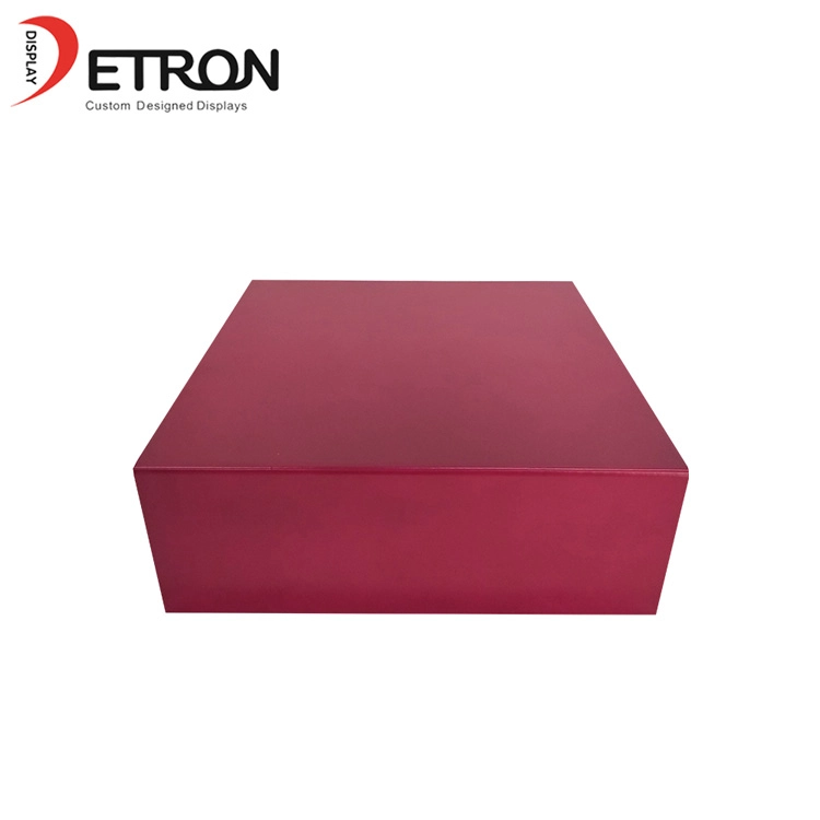 China Wholesale customized red acrylic PVC pedestal plinth countertop display stand for product manufacturer