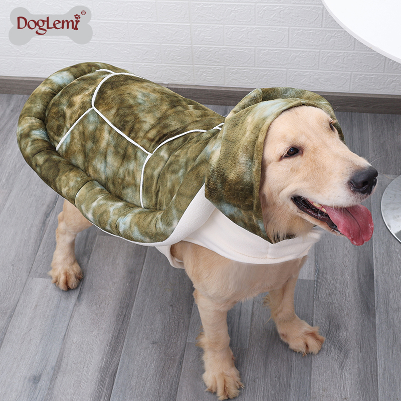 2 in einem funktionellen Haustier-Kostüm-Kleidung Hunde-Winter-Donut-Bett-Turtle-Design-Mantel und Bettwäsche
