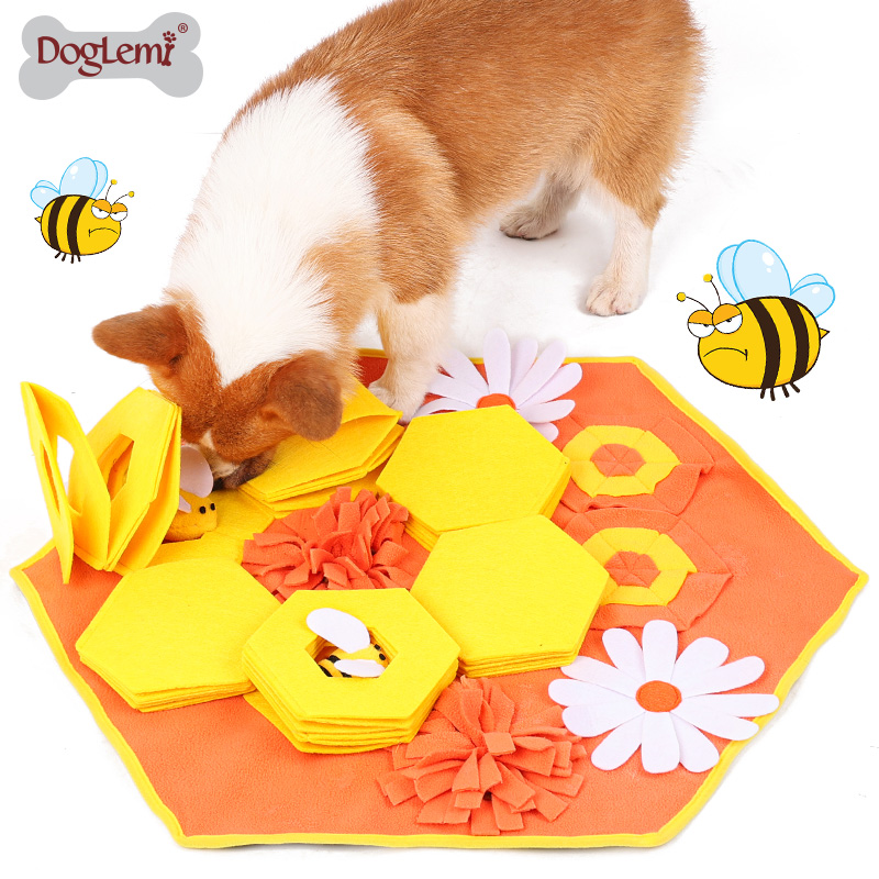 Bienenwabe Wabe Design Haustier Tracht Training Puzzle Matte IQ Training langsamer Essen Pad für Hunde